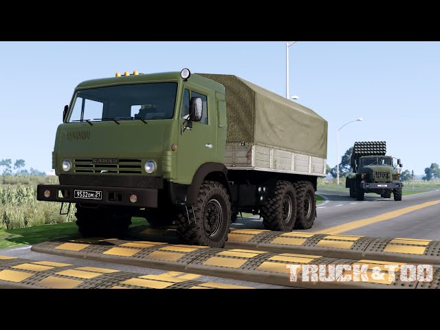 Trucks and Cars vs Speed Bumps #108 | BeamNG Drive | Truck &Too