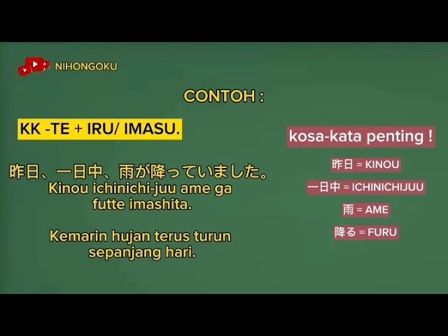 YUK BELAJAR POLA KALIMAT BAHASA JEPANG  〜て いる/います (~TE IRU / IMASU ) || Sedang...