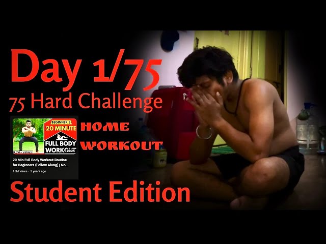 🌟 Day 1/75 Hard  Vlog | @FitTuber Home workout  | Diet Plan  and Workout Plan