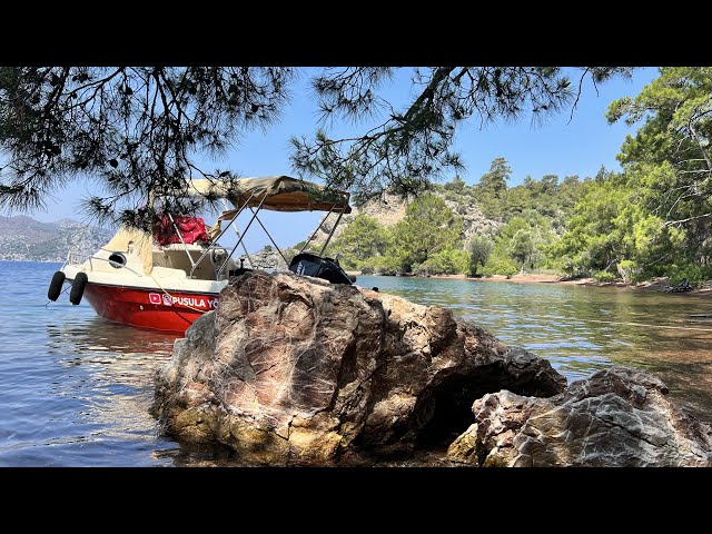 2 Days in Marmaris Selimiye Village / Calmest Bays and Underwater by Boat Cook