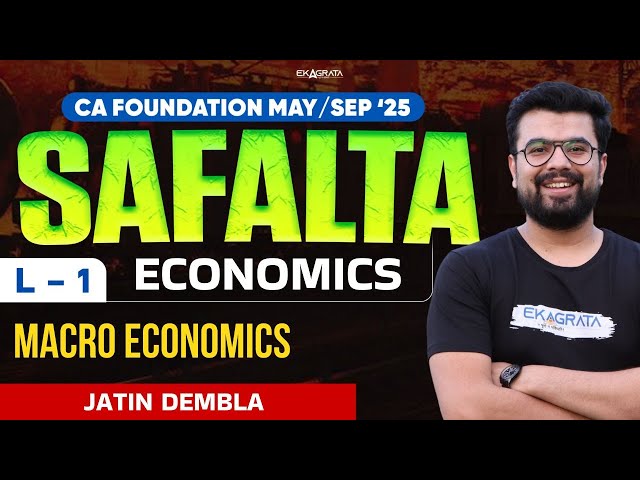 CA Foundation Economics 2025 | Macro Economics for CA Foundation By Jatin Dembla