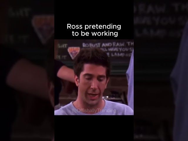 F.R.I.E.N.D.S | Ross pretending to be working | #friends #funny #movie #sitcom #shorts