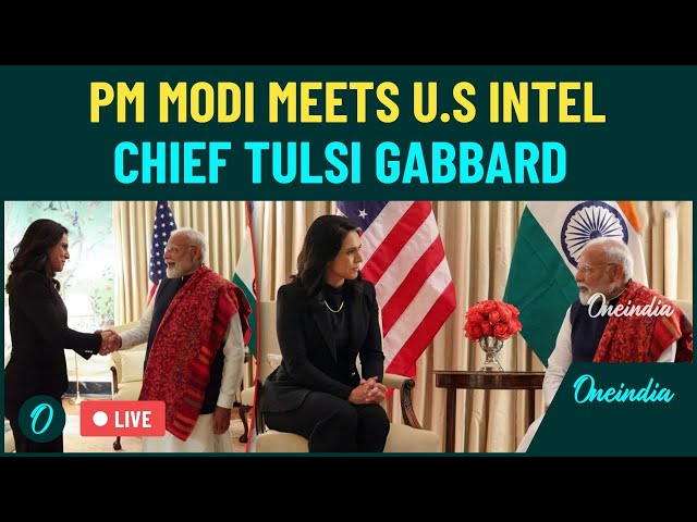 LIVE | PM Modi Meets Tulsi Gabbard in U.S | ‘Tulsi Gabbard A Strong Votary Of India-US Friendship’