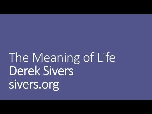 Meaning of Life by Derek Sivers